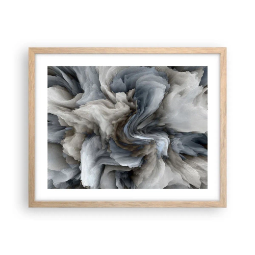 Affisch i ram av ljusek - Sten och blomma - 50x40 cm