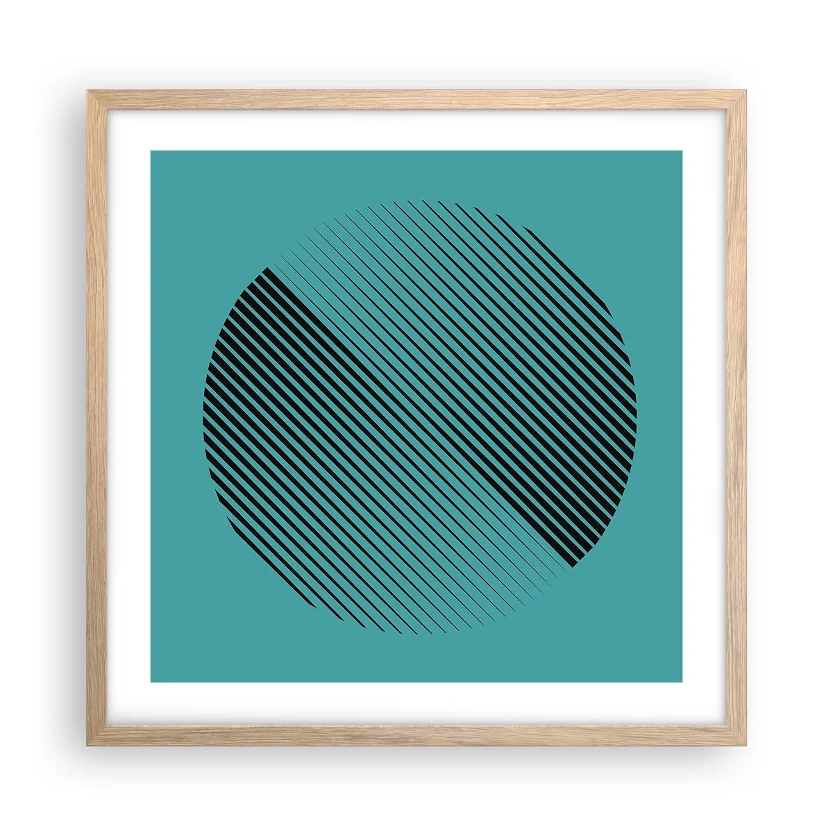 Affisch i ram av ljusek - Cirkeln - en geometrisk variation - 50x50 cm