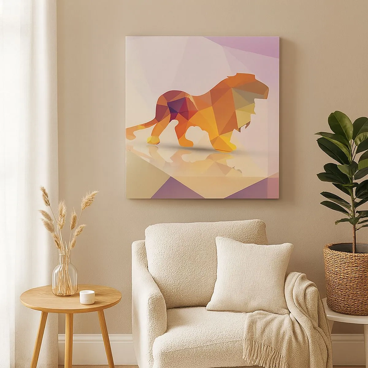 Canvastavla - Bild på duk - Diamantkung - 30x30 cm