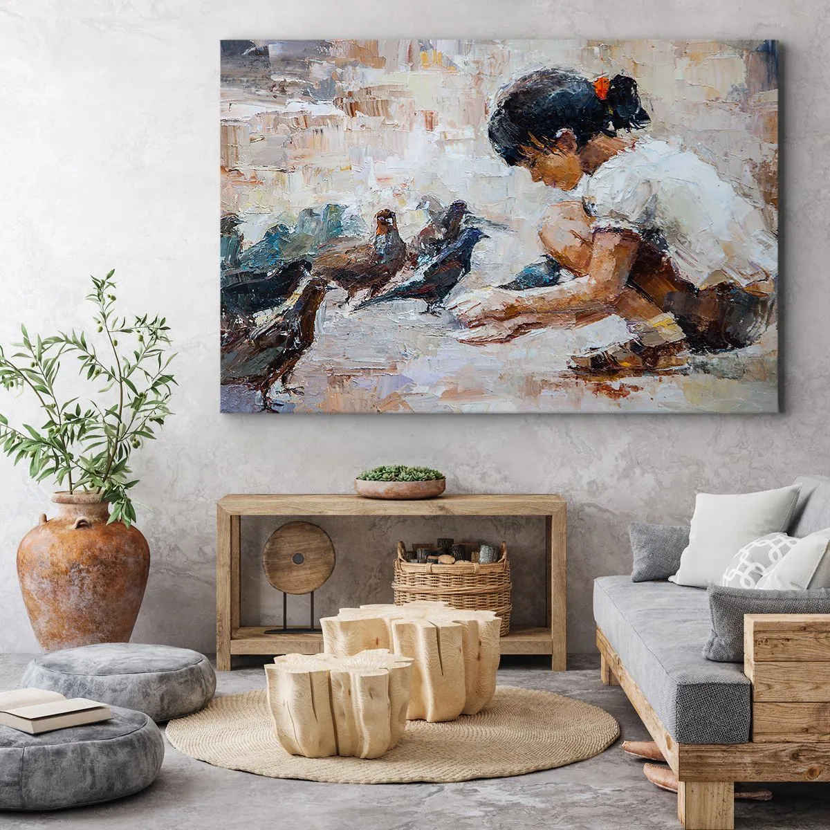 Canvastavla - Bild på duk - Minst och gulligast - 100x70 cm