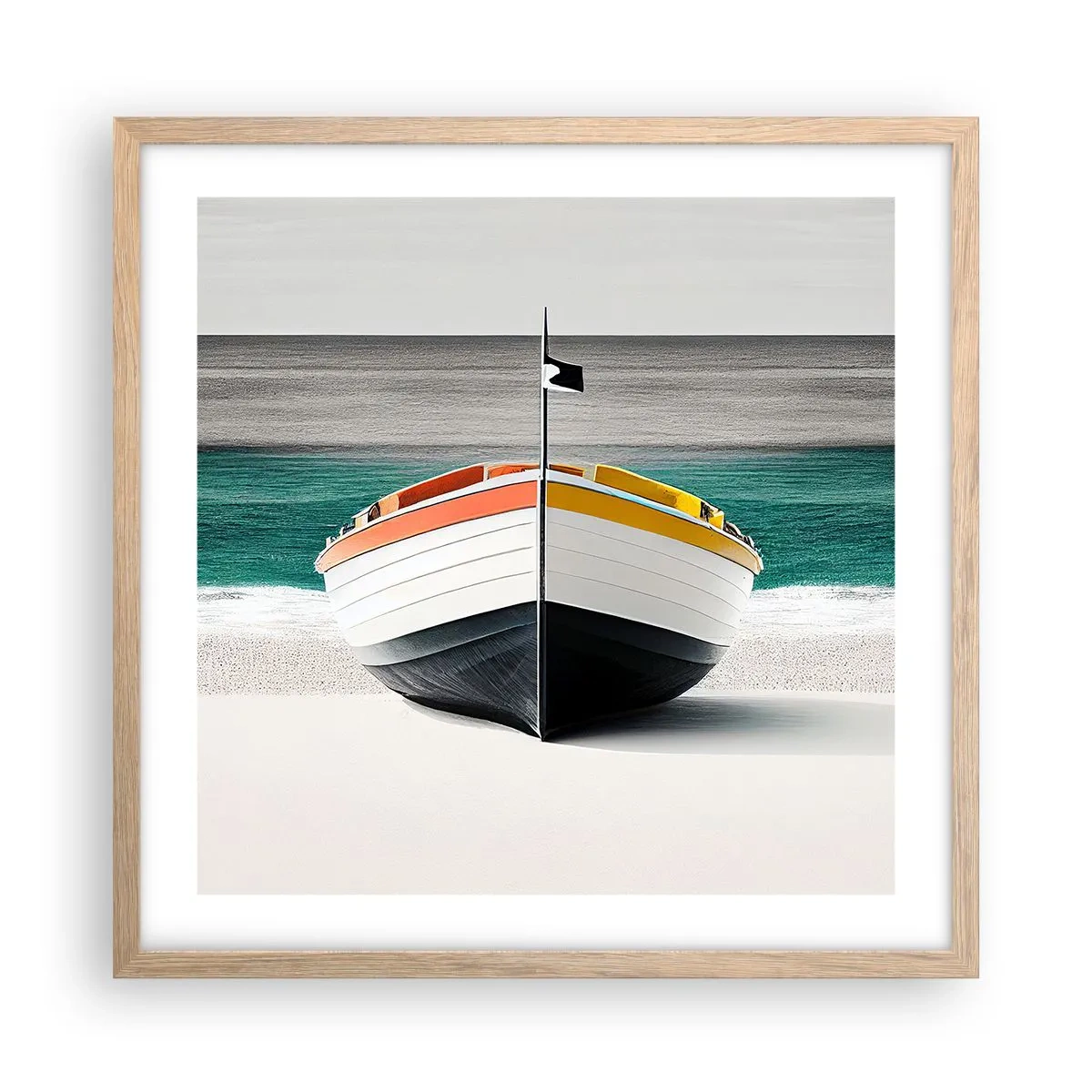 Affisch i ram av ljusek - På sin plats - 50x50 cm