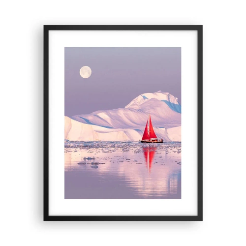 Affisch i svart ram - Seglens glöd, isens kyla - 40x50 cm