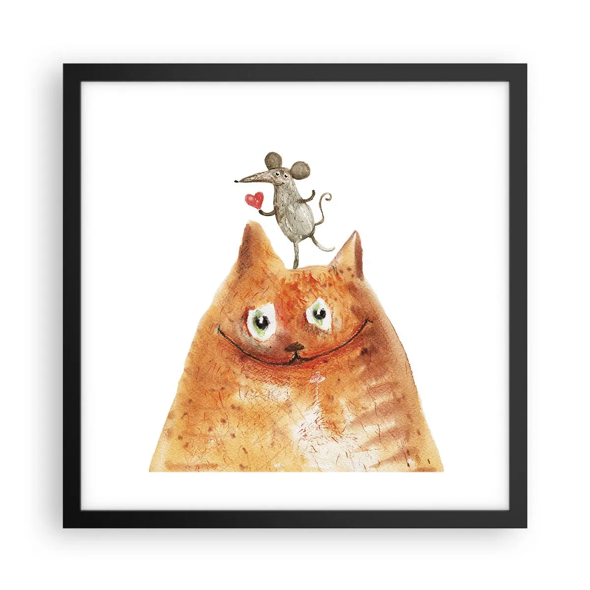 Affisch i svart ram - Kärlekens paradoxer - 40x40 cm