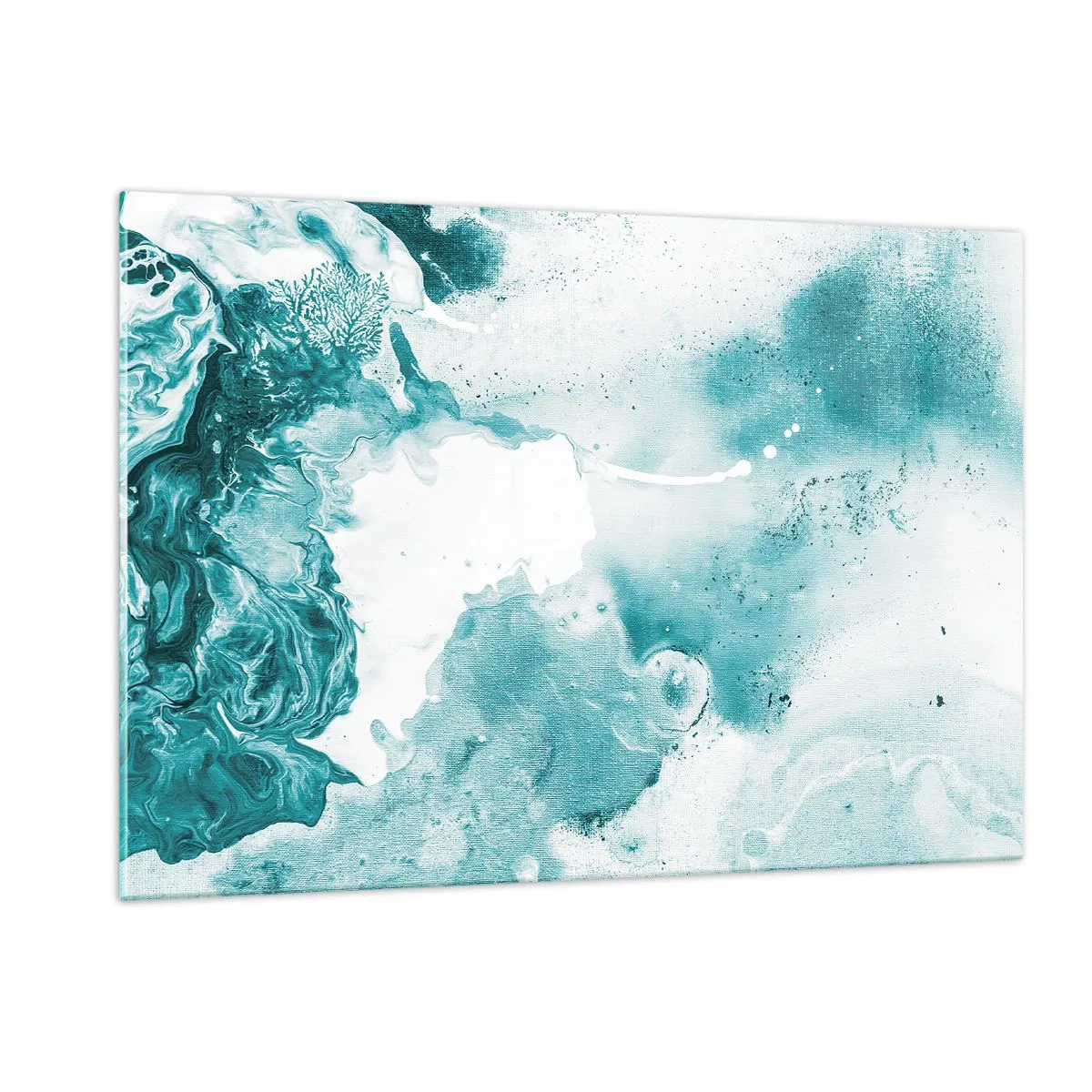 Glastavla - Bild på glas - Blåa laguner - 120x80 cm