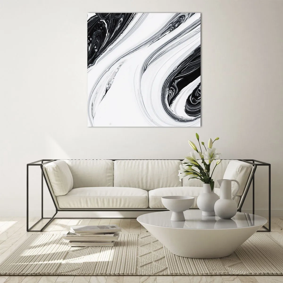 Glastavla - Bild på glas - Motsatskombination - 60x60 cm