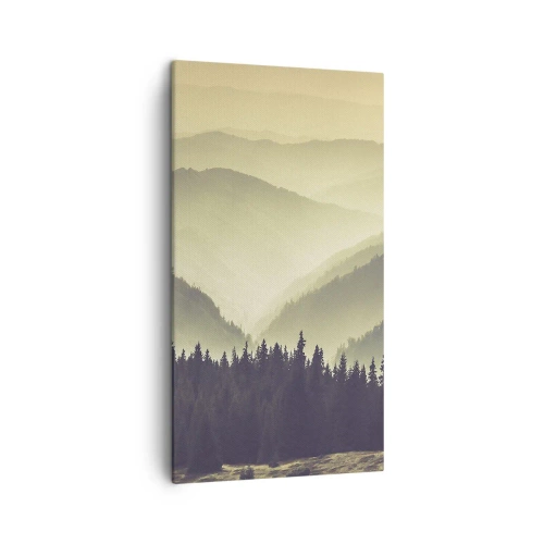 Canvastavla - Bild på duk - Bortom bergen... - 45x80 cm