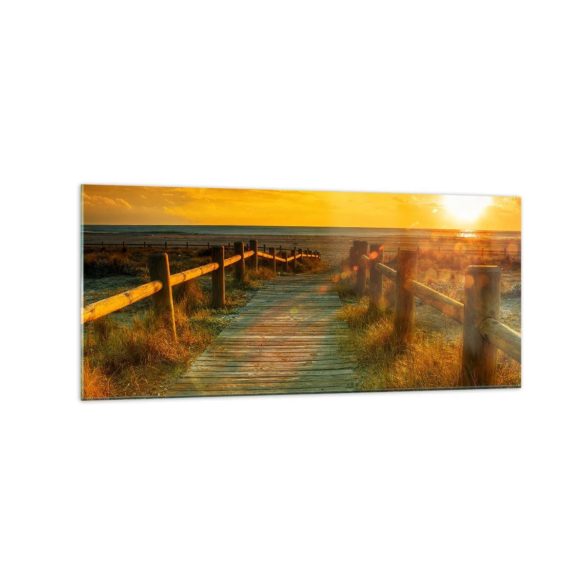 Glastavla - Bild på glas - Doppade i gammalt guld - 120x50 cm