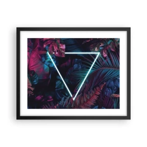 Affisch i svart ram - Trädgård i retrostil - 50x40 cm