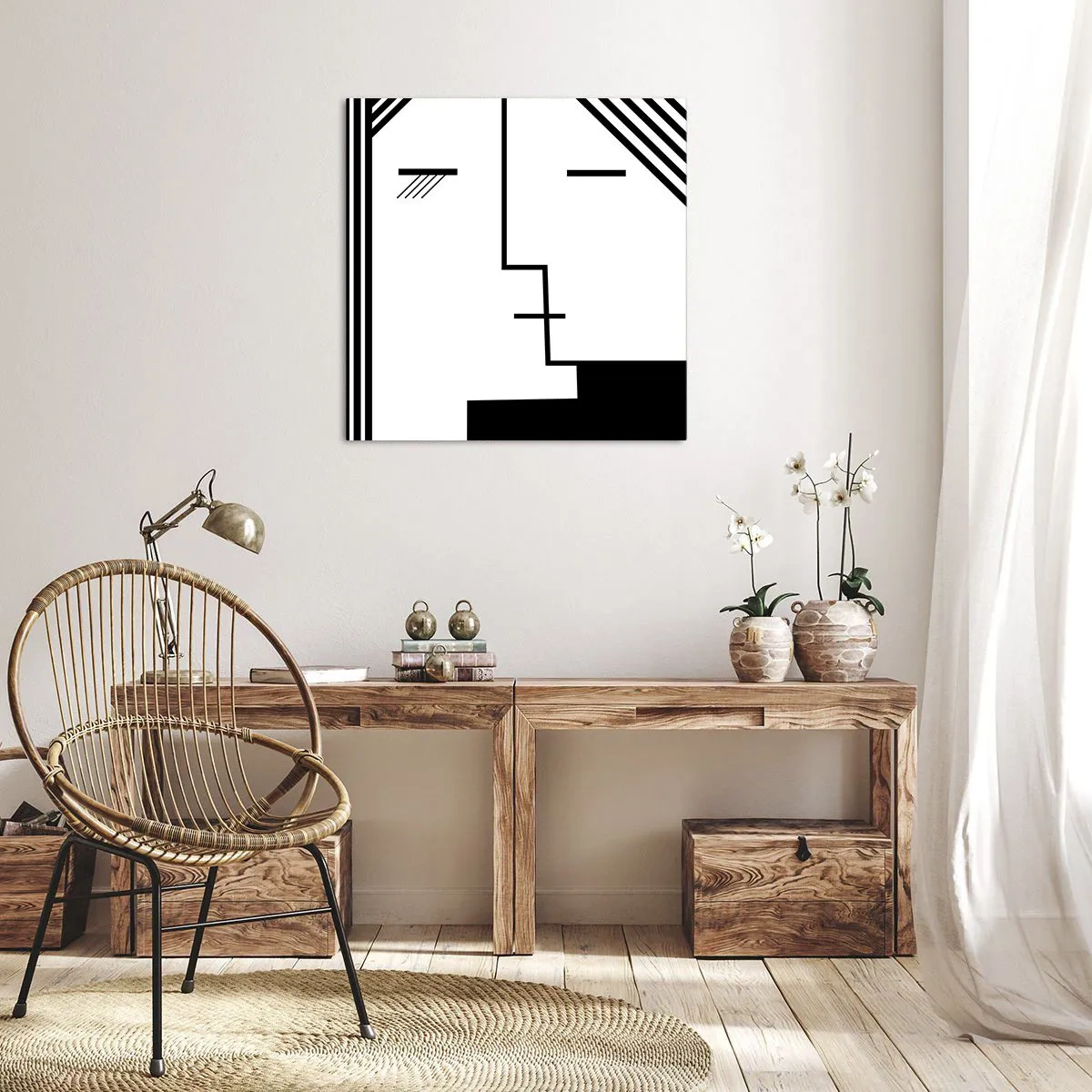 Canvastavla - Bild på duk - Bara en kyss - 30x30 cm