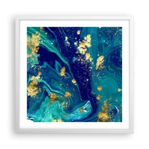 Affisch i vit ram - Solflingor  - 50x50 cm