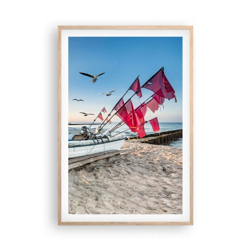 Affisch i ram av ljusek - Välförtjänt vila - 61x91 cm