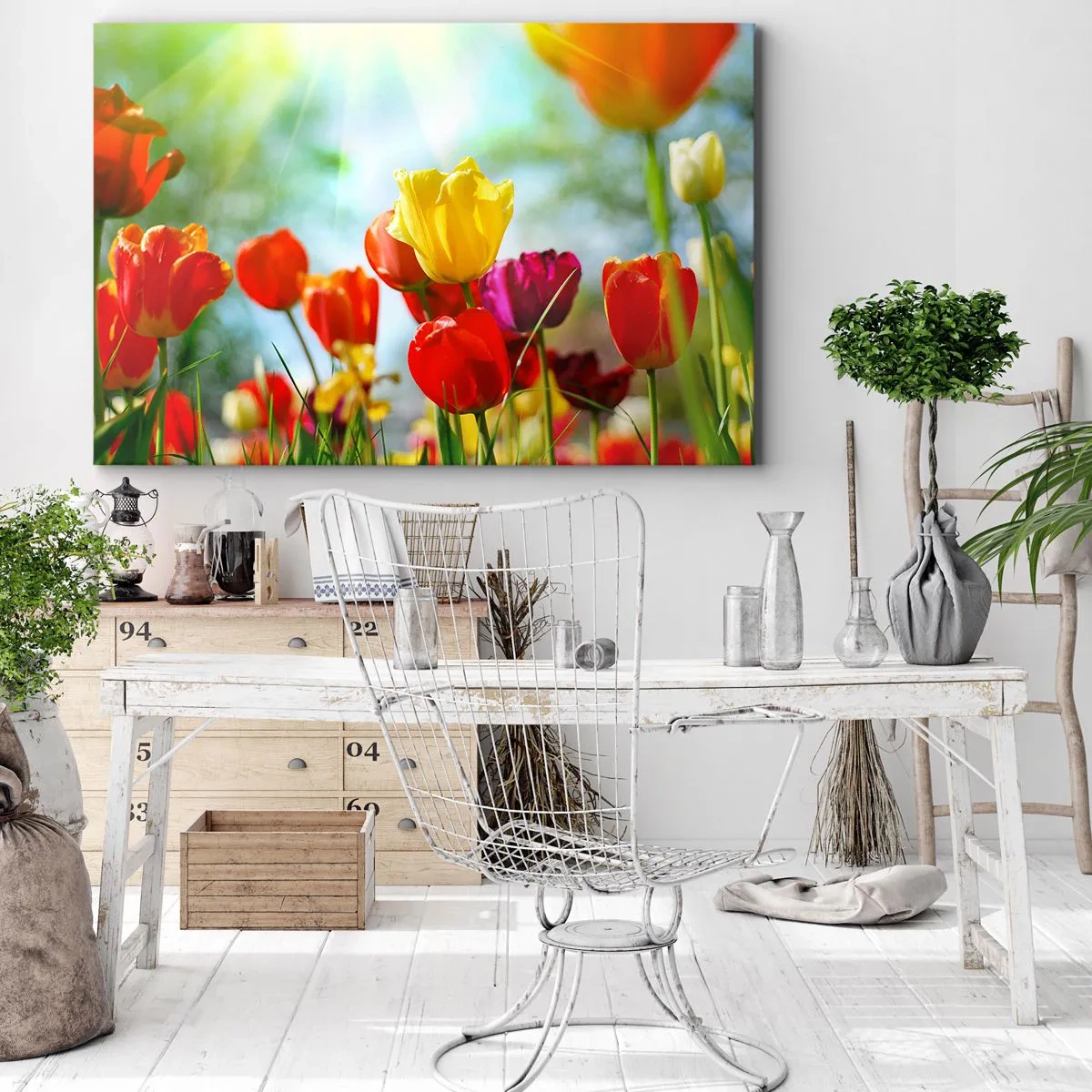 Canvastavla - Bild på duk - Solens alla färger - 120x80 cm