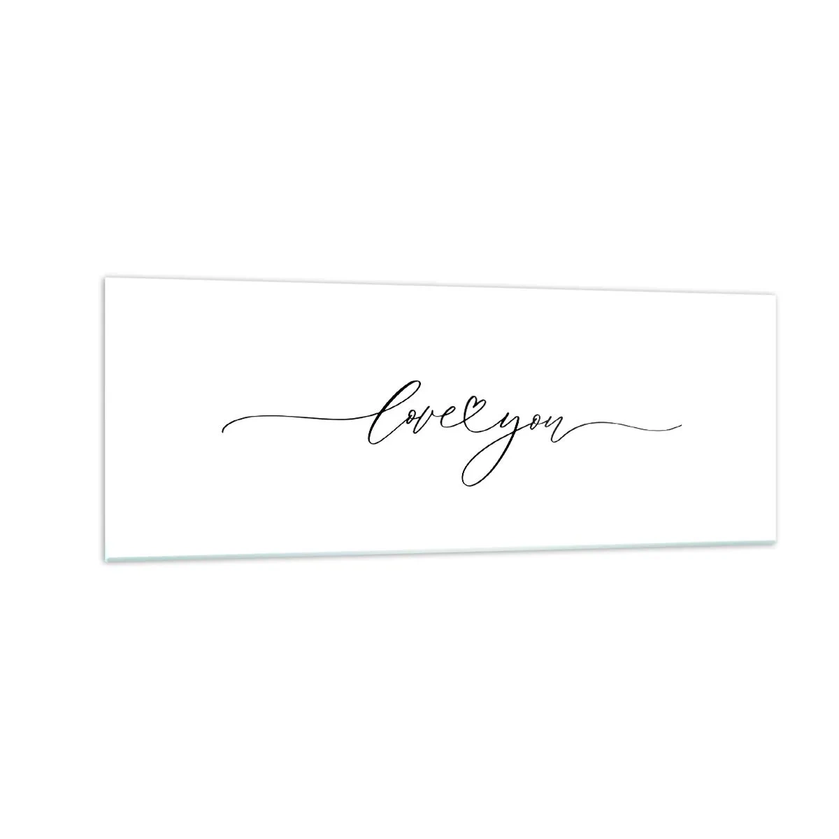 Glastavla - Bild på glas - Svart på vitt - 140x50 cm