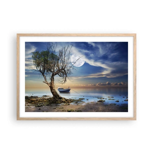 Affisch i ram av ljusek - Är det slut eller början? - 70x50 cm