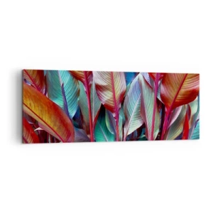 Canvastavla - Bild på duk - En färgglad tätskog - 140x50 cm
