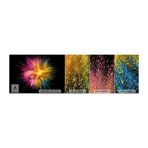 Provbit av självhäftande fototapet Deluxe Sticker - Färgerna föds  - Abstraktion, Bit, Fantasi - 100x30 cm