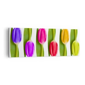 Canvastavla - Bild på duk - Regnbågskomposition - 140x50 cm