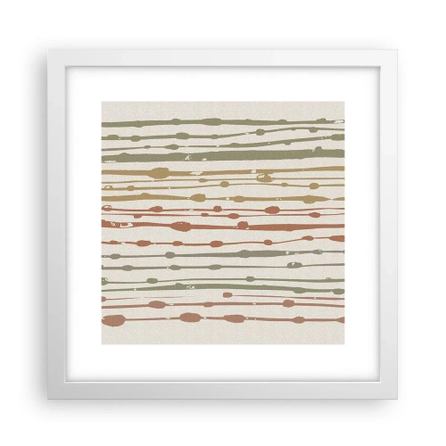 Affisch i vit ram - Musikalisk färgnotation - 30x30 cm