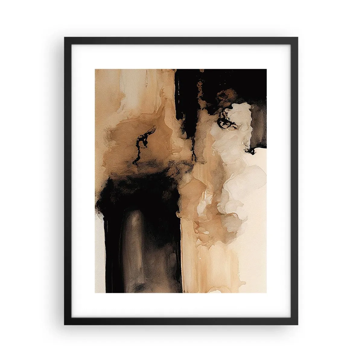 Affisch i svart ram - Intrigerande abstraktion - 40x50 cm