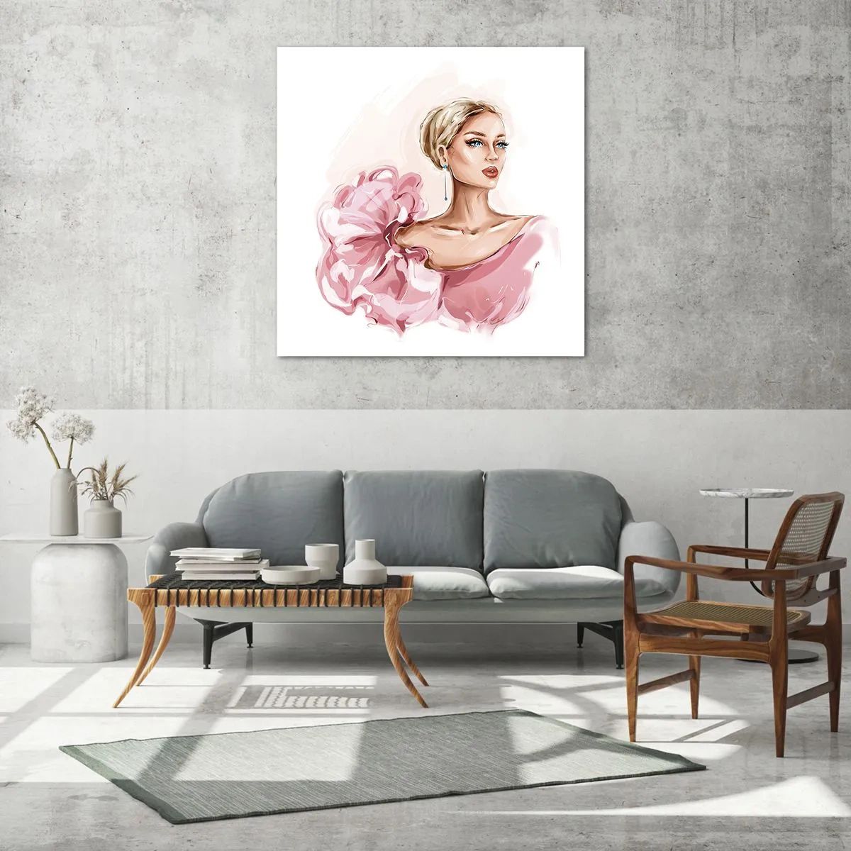 Glastavla - Bild på glas - Som målad... - 40x40 cm