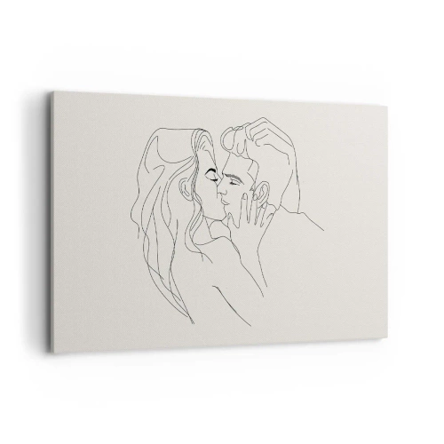 Canvastavla - Bild på duk - I kärlekens famn - 120x80 cm