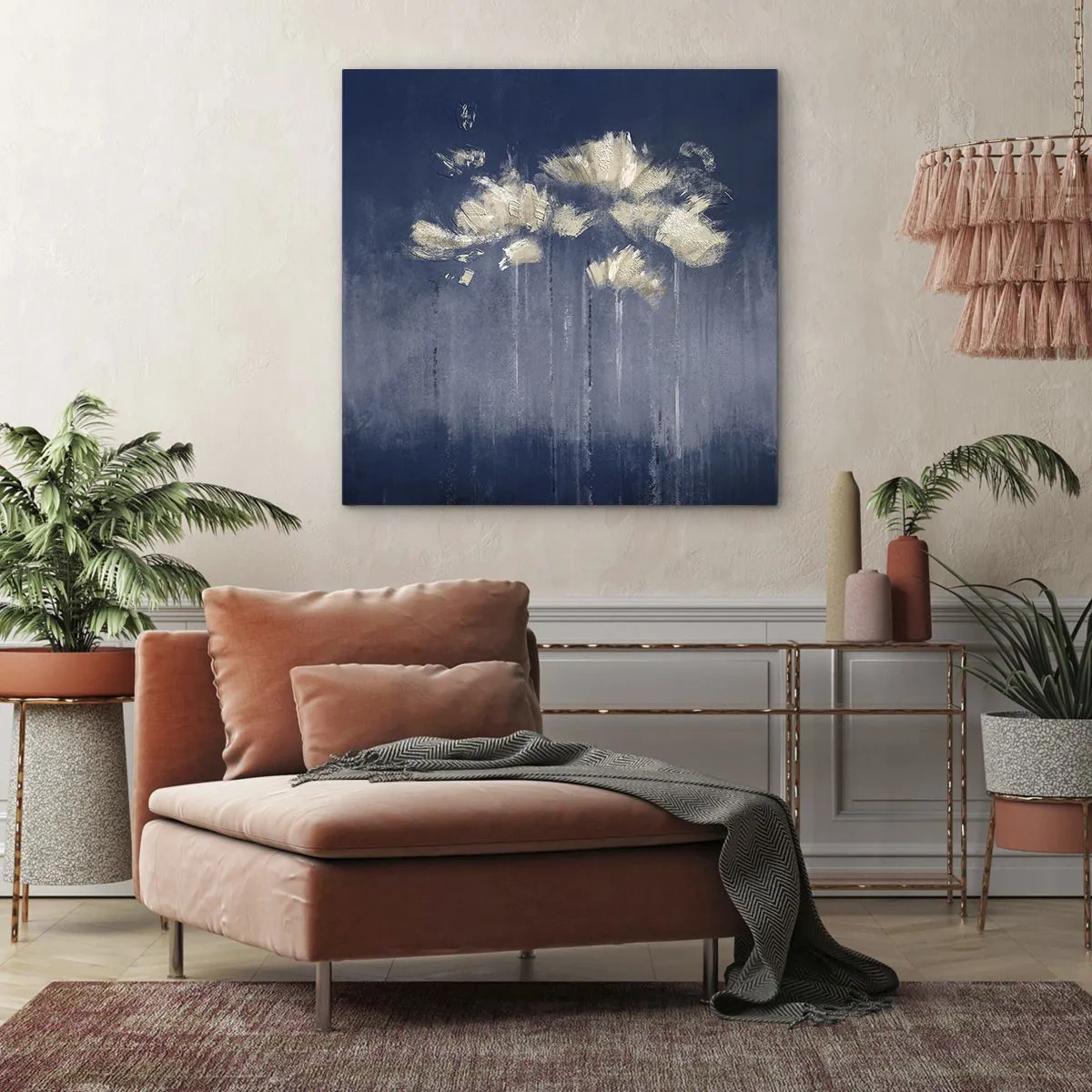 Canvastavla - Bild på duk - Som kronblad i vinden - 60x60 cm