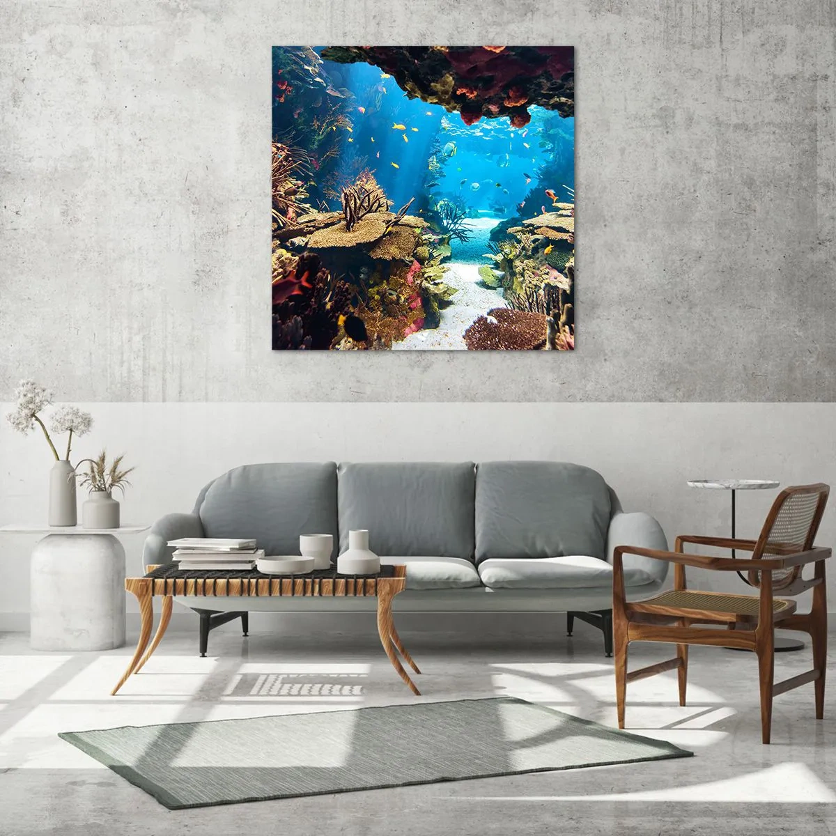 Glastavla - Bild på glas - Du har inte ens drömt - 70x70 cm