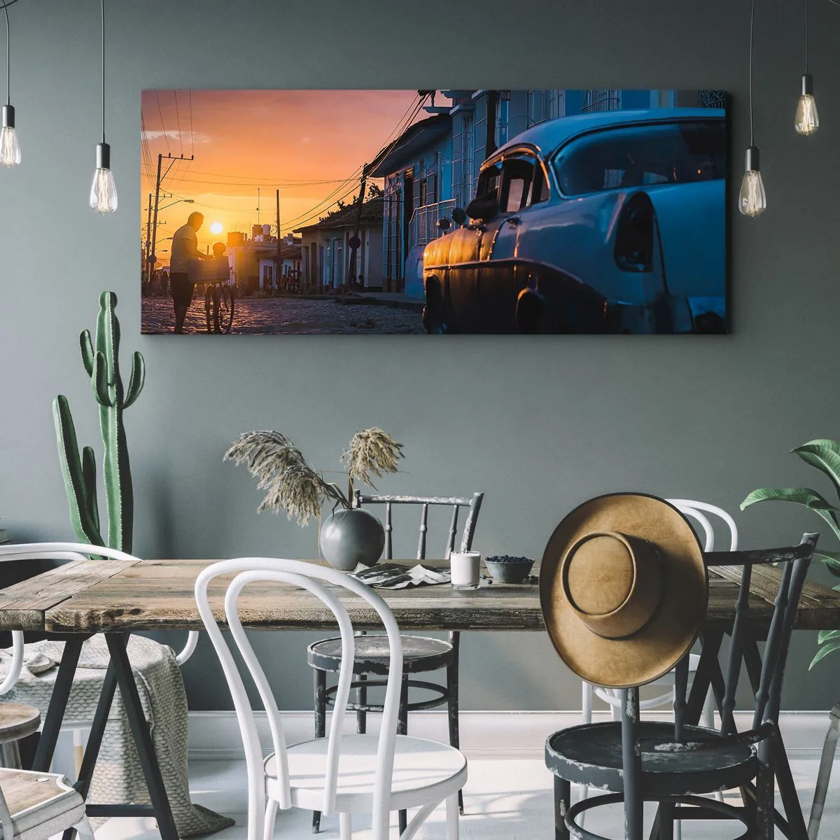 Canvastavla - Bild på duk - Här bromsar tiden - 160x50 cm