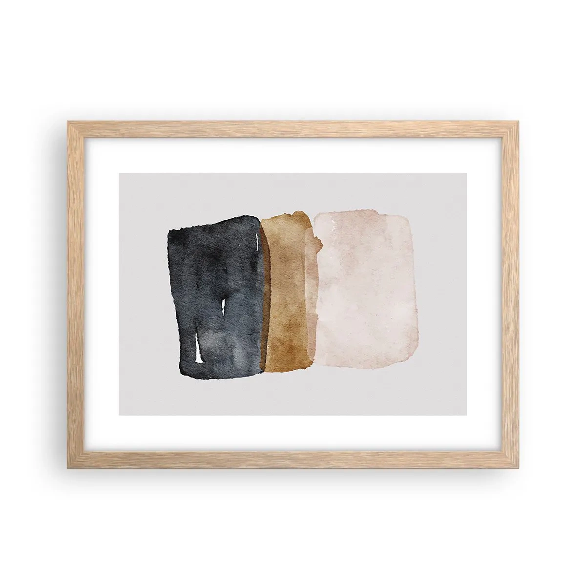 Affisch i ram av ljusek - Komposition av jordens färger - 40x30 cm