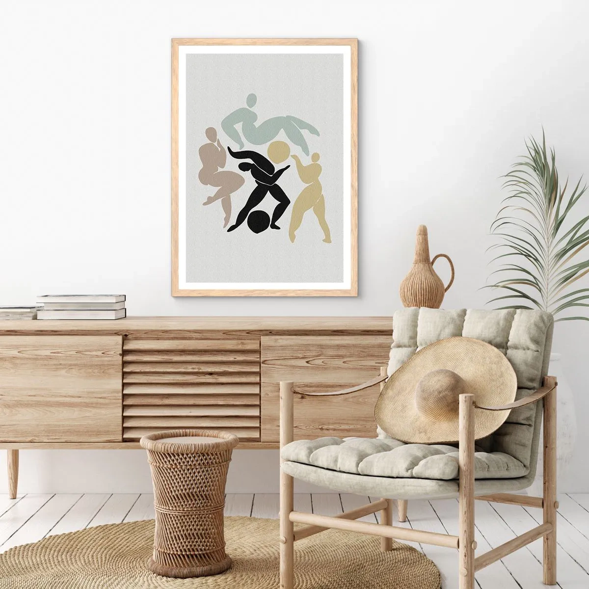 Affisch i ram av ljusek - Rörelse för hälsa och skönhet - 61x91 cm