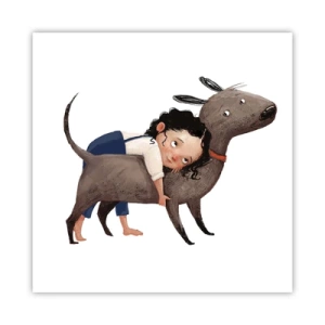 Affisch - Bästa vänner - 60x60 cm