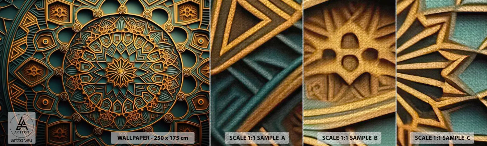 Provbit av fototapet Premium Canvas - I ett arabiskt klimat - Mosaik, arabiska, Dekorationer - 100x30 cm