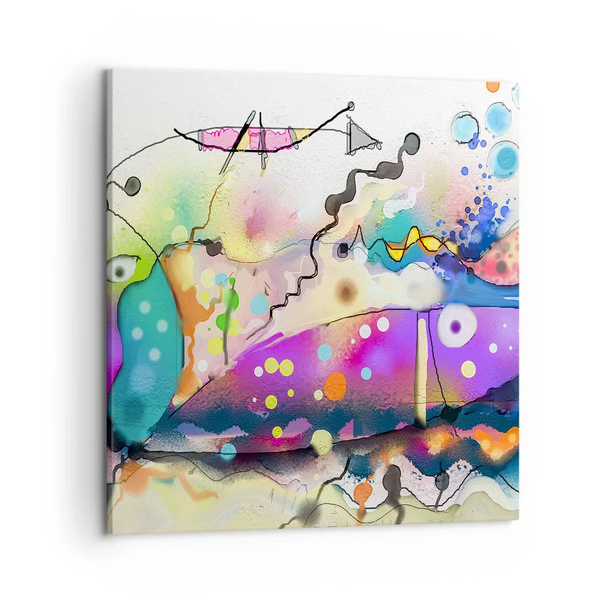 Canvastavla - Bild på duk - Det saknas ord! - 50x50 cm