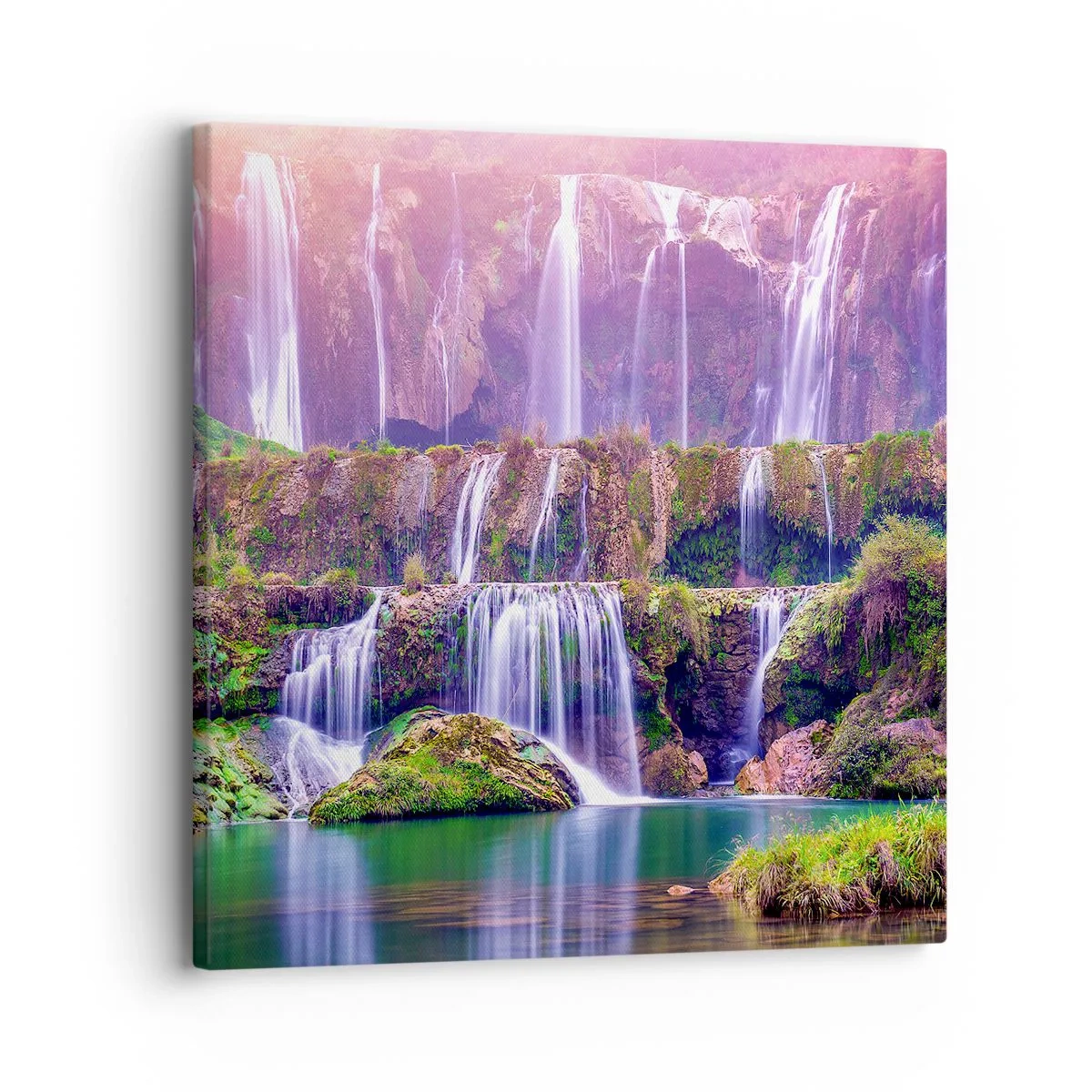 Canvastavla - Bild på duk - Trappan till himlen - 30x30 cm