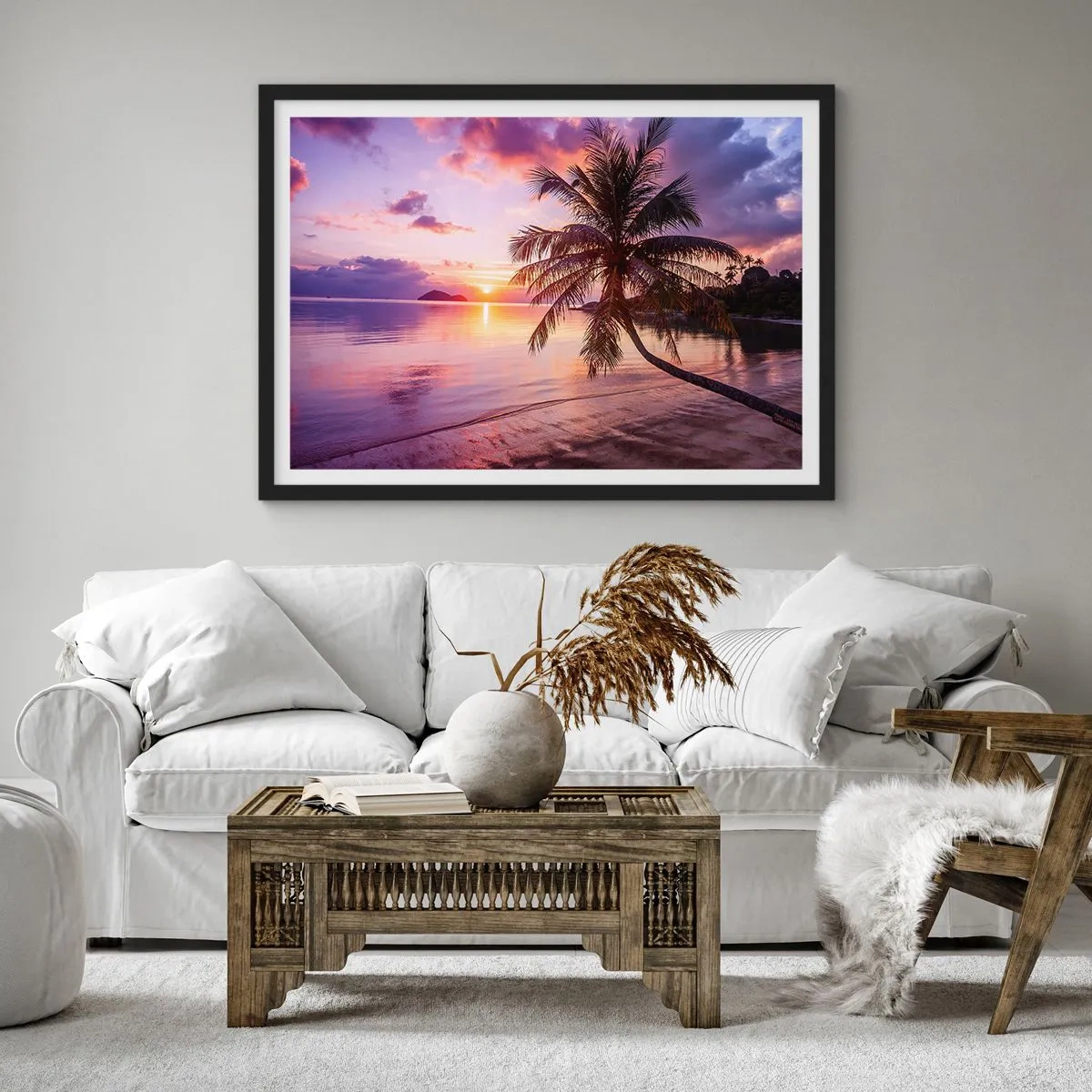 Affisch i svart ram - Lugnt enda fram till horisonten - 70x50 cm