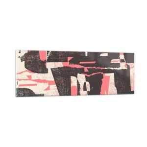 Glastavla - Bild på glas - Allt liv och rörelse - 90x30 cm