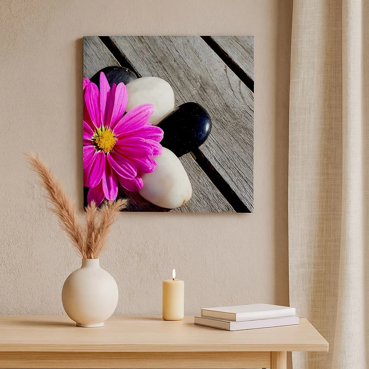 Canvastavla - Bild på duk - Avkoppling på bryggan - 30x30 cm