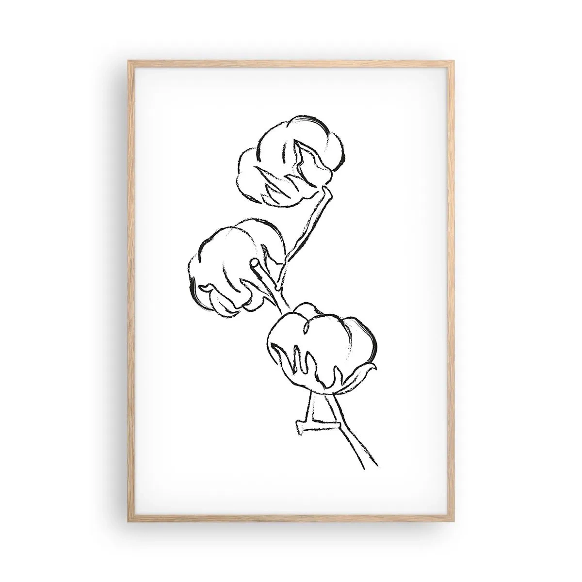 Affisch i ram av ljusek - Bomullsdun - 70x100 cm