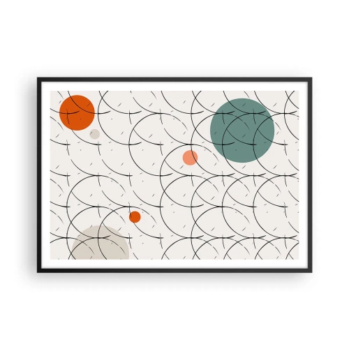 Affisch i svart ram - I popkonstens anda - 100x70 cm