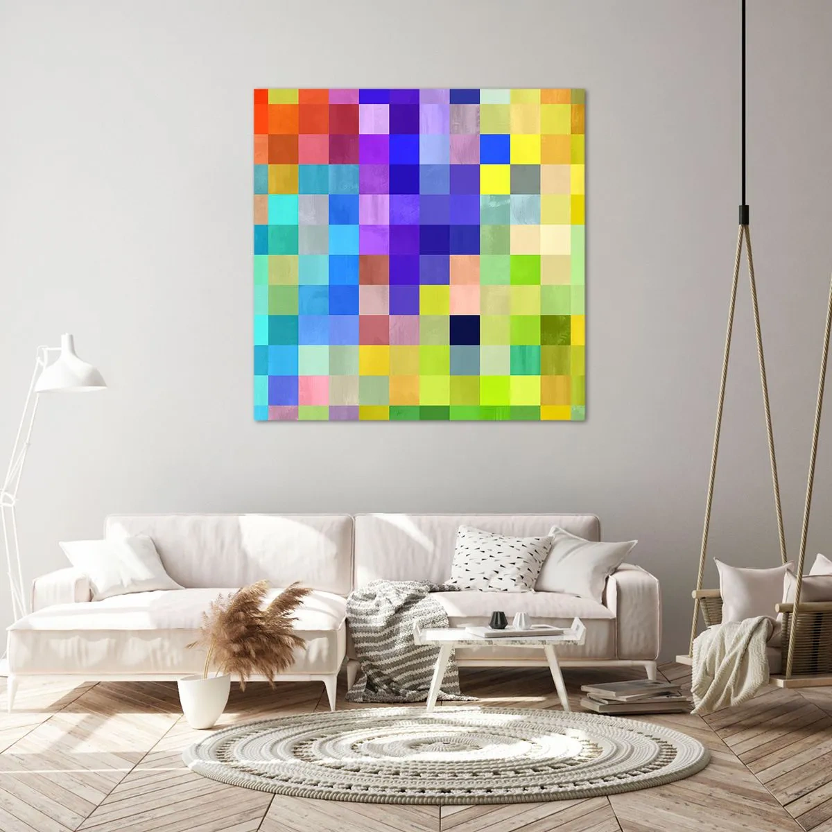 Canvastavla - Bild på duk - Alla olika, alla jämna - 60x60 cm