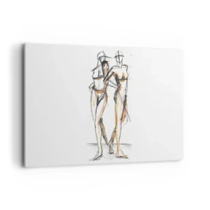 Canvastavla - Bild på duk - Charmens studie - 120x80 cm