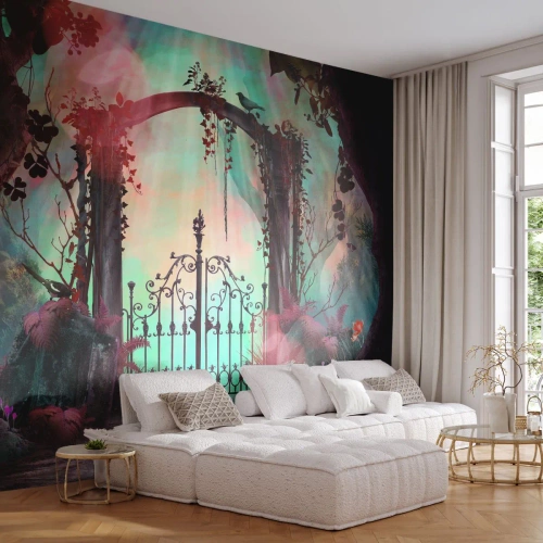 Fototapet Standard Eco - Hemlighetsfull trädgård - Fantasi, Hemlig trädgård, Saga - 300x210 cm