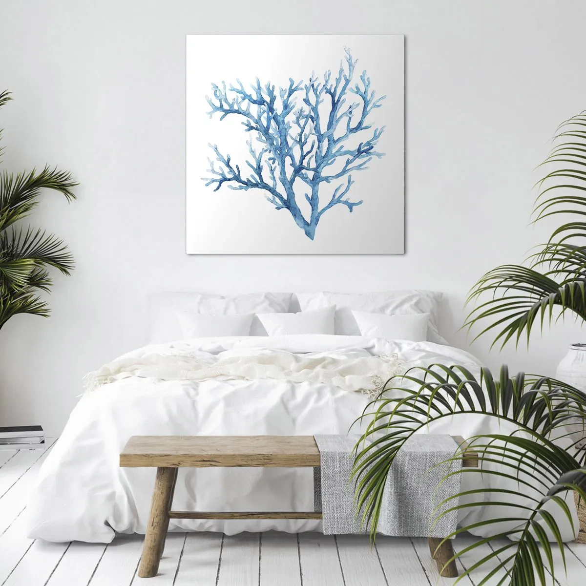 Canvastavla - Bild på duk - Marin filigran - 60x60 cm