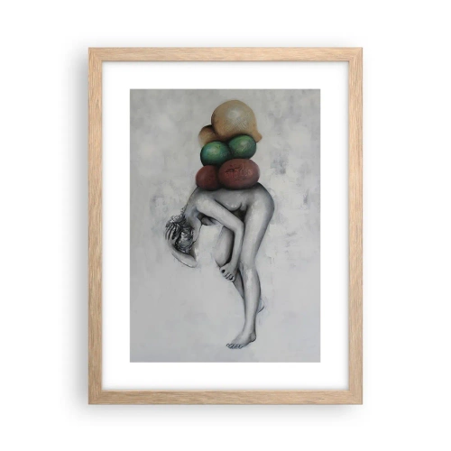 Affisch i ram av ljusek - Livets börda - 30x40 cm