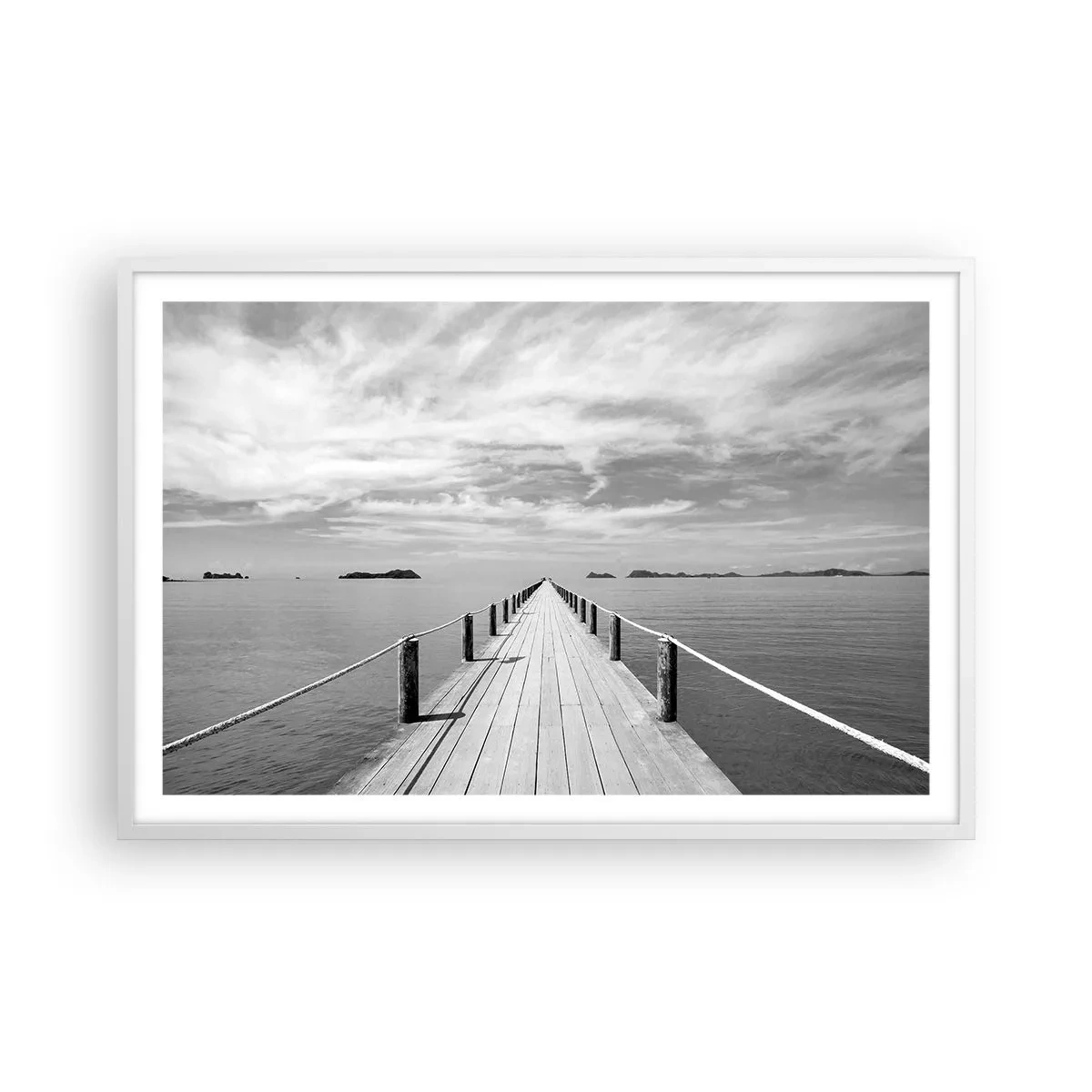 Affisch i vit ram - Kanske en resa... - 91x61 cm