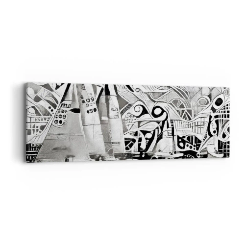 Canvastavla - Bild på duk - Mellan vågorna - 90x30 cm