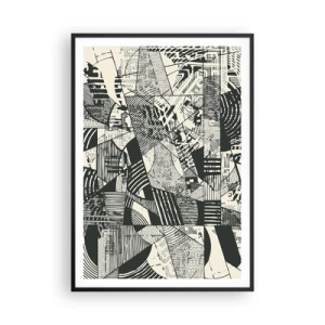 Affisch i svart ram - Nutidens dynamik - 70x100 cm