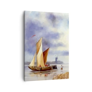 Canvastavla - Bild på duk - Seglarnas hemkomst - 50x70 cm