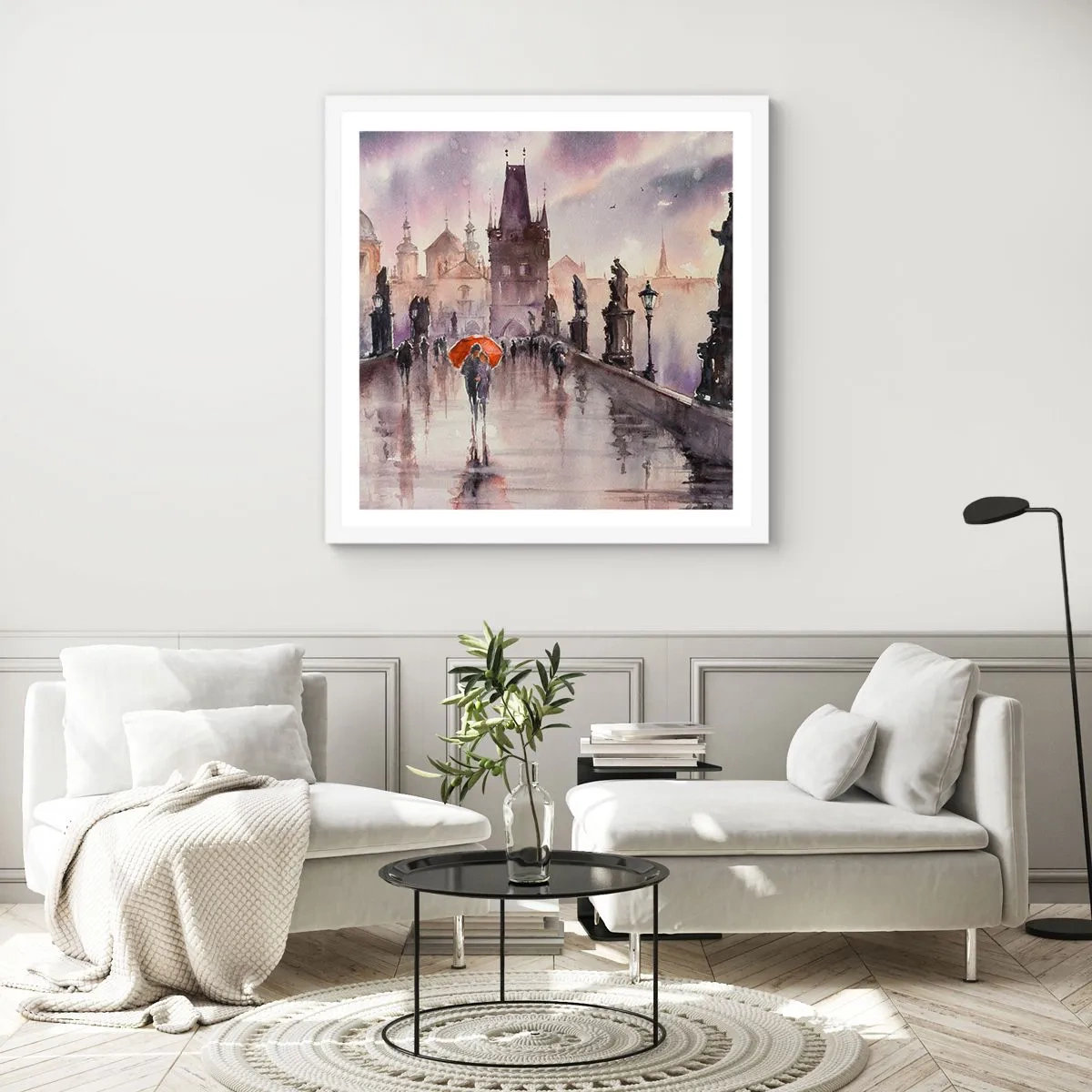 Affisch i vit ram - Människor förändras inte - 30x30 cm