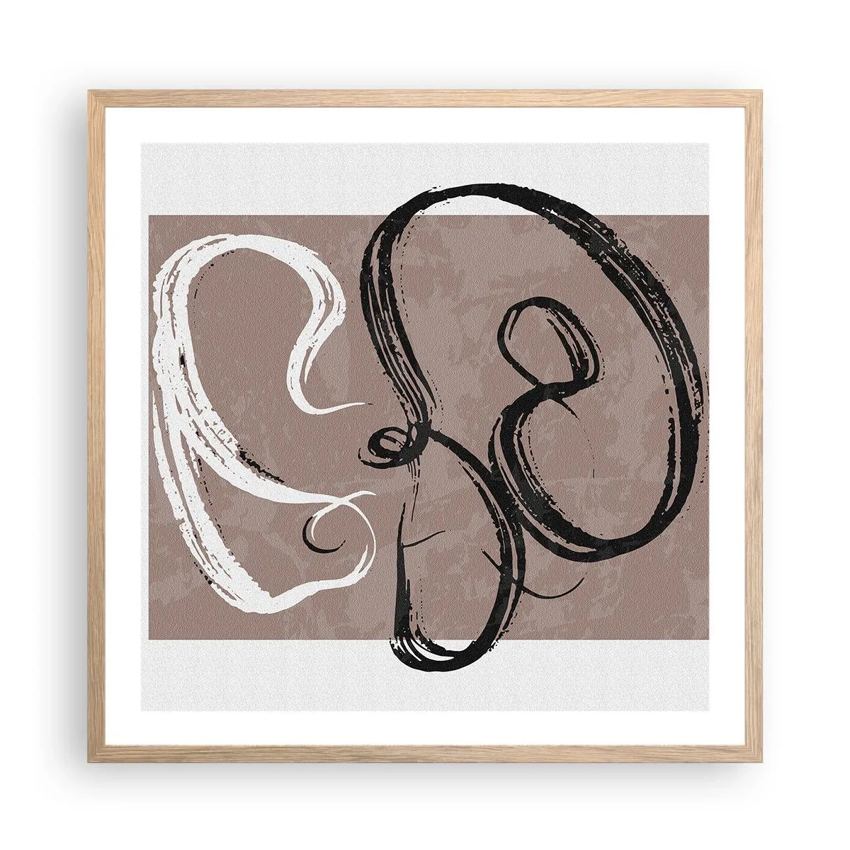 Affisch i ram av ljusek - Komposition - sökande efter fullständighet - 60x60 cm